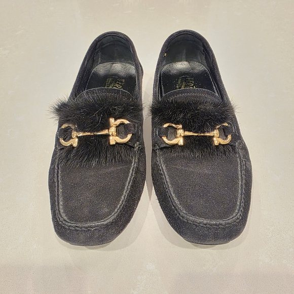 💯Authentic Salvatore Ferragamo Black Loafers